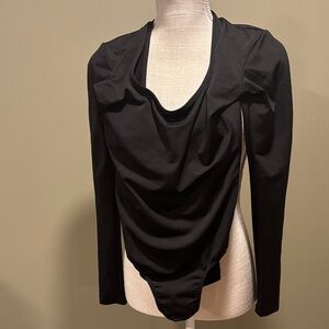 Elegant Black Long Sleeve Women's Top